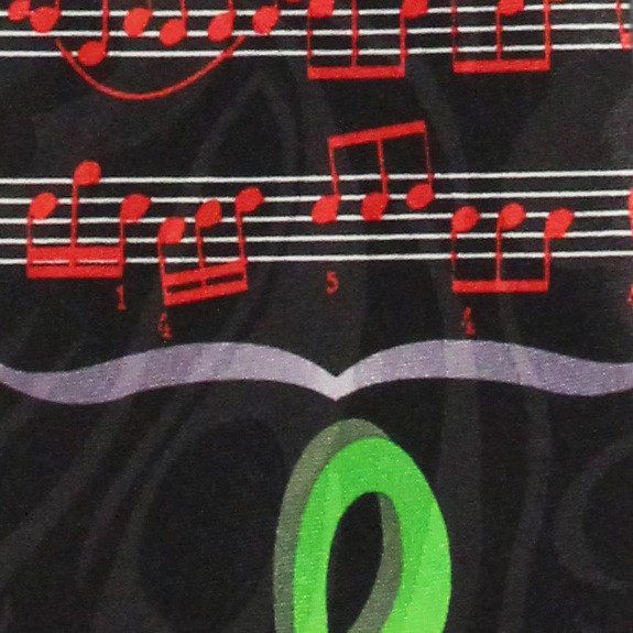 2298-100: Large Clef Notes Tie Music G-Clef Neckties by Steven Harris