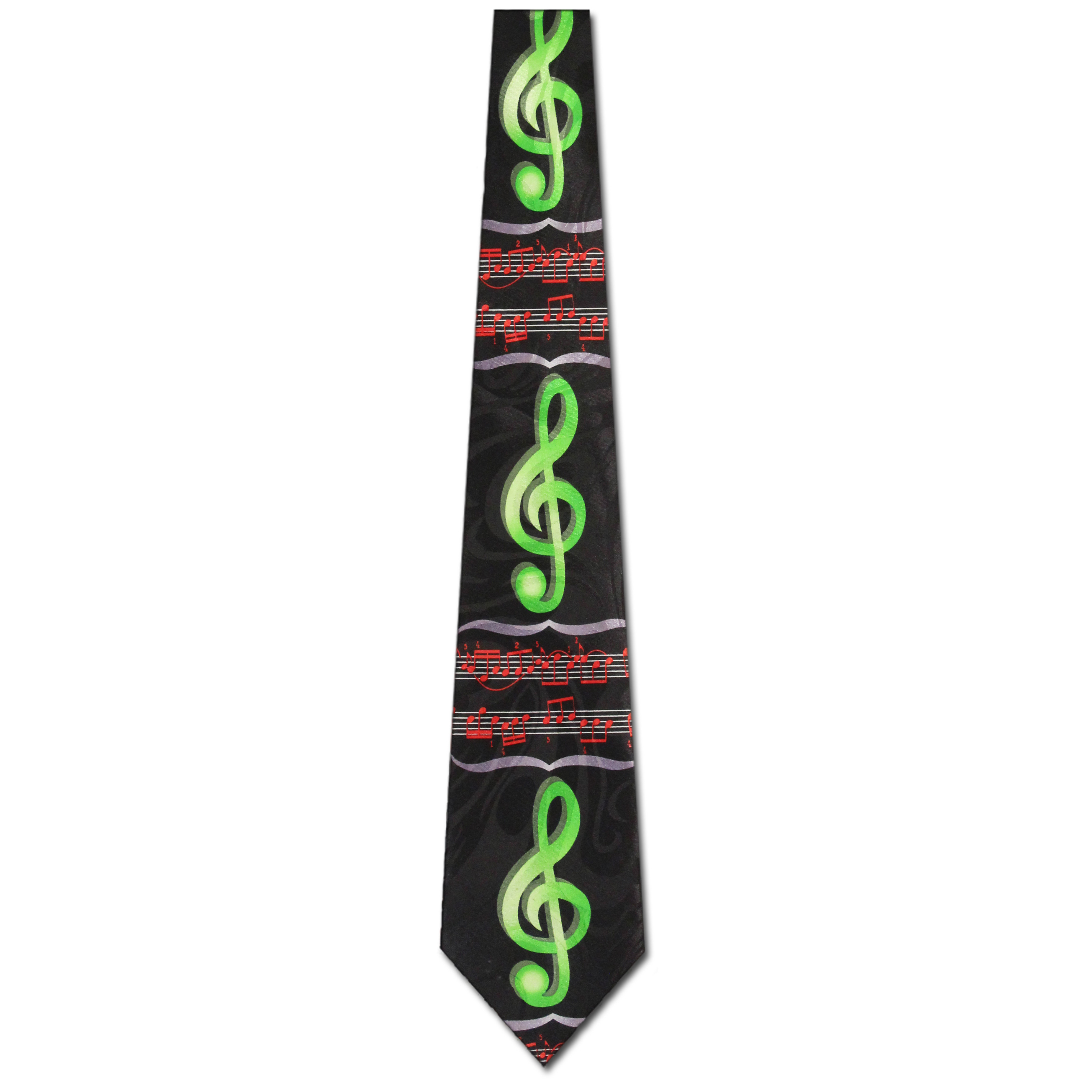 2298-100: Large Clef Notes Tie Music G-Clef Neckties by Steven Harris at Abcties.com