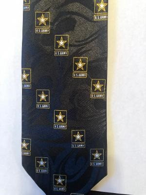 2300-100: US Army Logo Stripe Ties Striped Military Neckties by Steven Harris