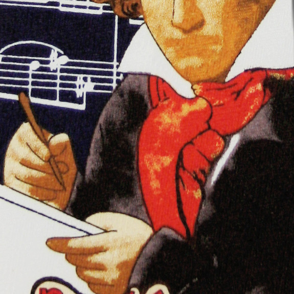 2304-100: Beethoven Ties Symphony Music Neckties Black by Steven Harris