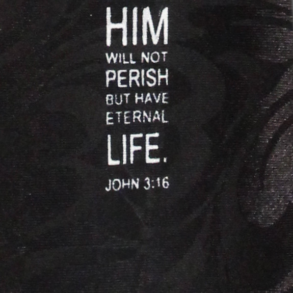 2316-100: Eternal Life Ties John 3 16 Crosses Christian Neckties Black by Steven Harris at Abcties.com