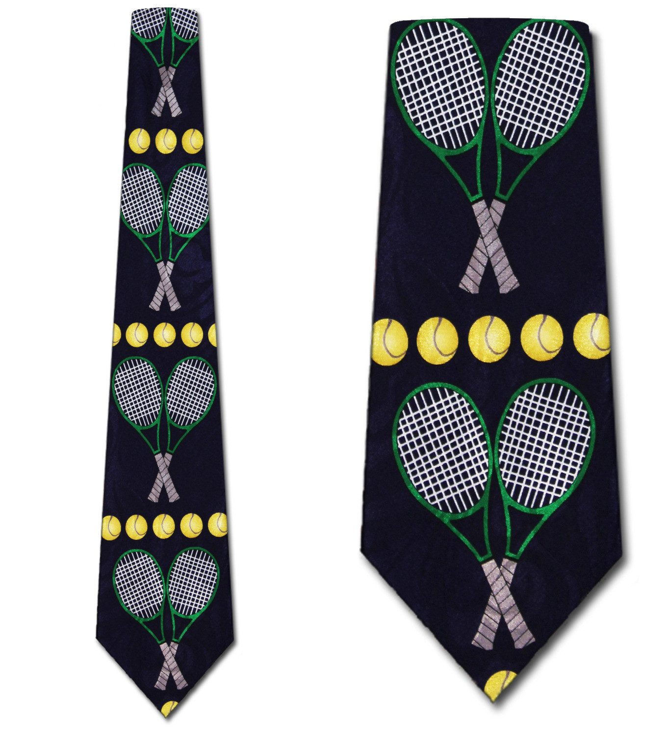 2326-100: Tennis Ties Stripe Racket Balls Neckties by Steven Harris