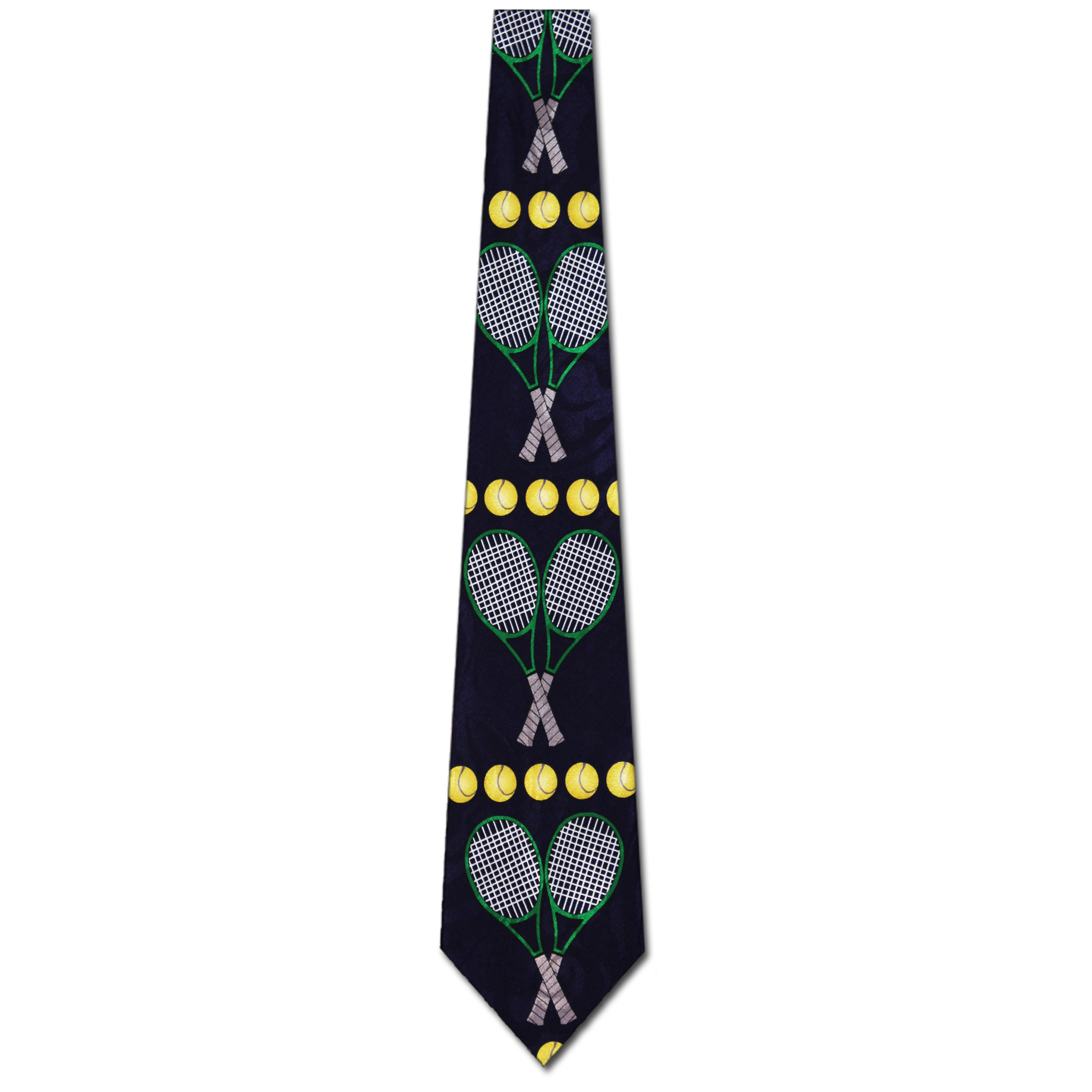 2326-100: Tennis Ties Stripe Racket Balls Neckties by Steven Harris at Abcties.com