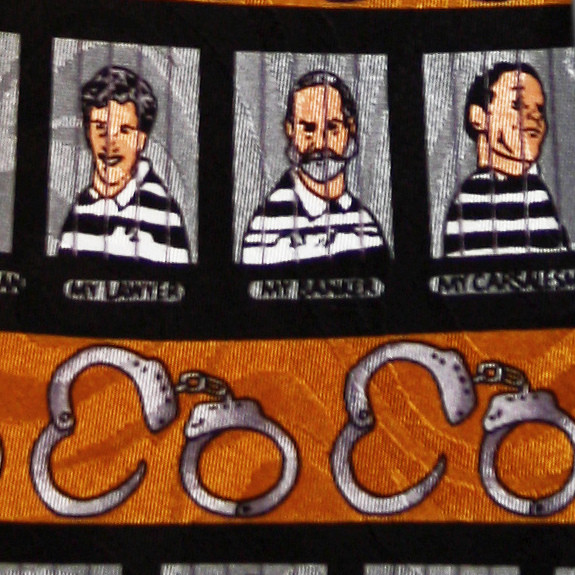 2328-100: Jail Birds Ties Jailbird Prison Neckties by Steven Harris