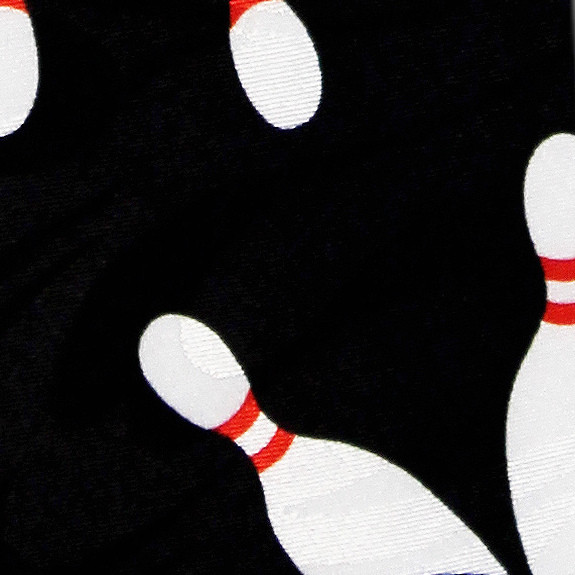 2334-100: Bowling Ball Ties Black Pins Balls Necktie by Steven Harris