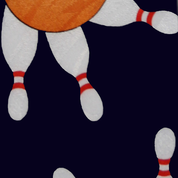 2334-102: Bowling Ball Ties Navy Pins Balls Necktie by Steven Harris