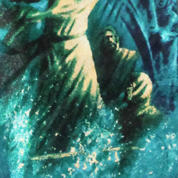 2337-100: Sea of Galilee Ties Jesus Calms the Storm Necktie Black by Steven Harris at Abcties.com