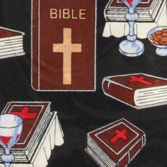 2339-100: Communion Neckties Bible Cross Wine Bread Ties Black by Steven Harris at Abcties.com