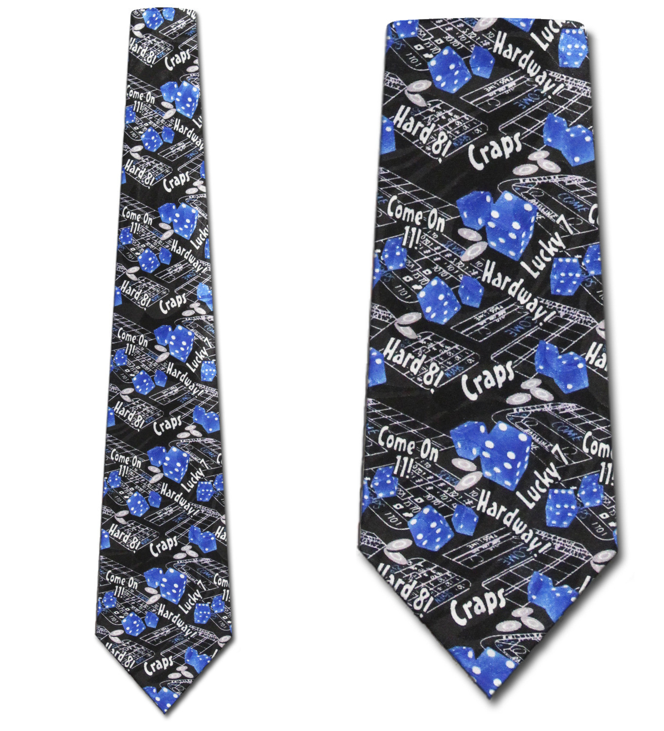 2342-100: Gambling Ties Craps Dice Chips Necktie by Steven Harris