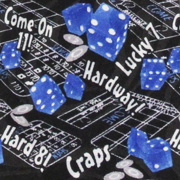 2342-100: Gambling Ties Craps Dice Chips Necktie by Steven Harris