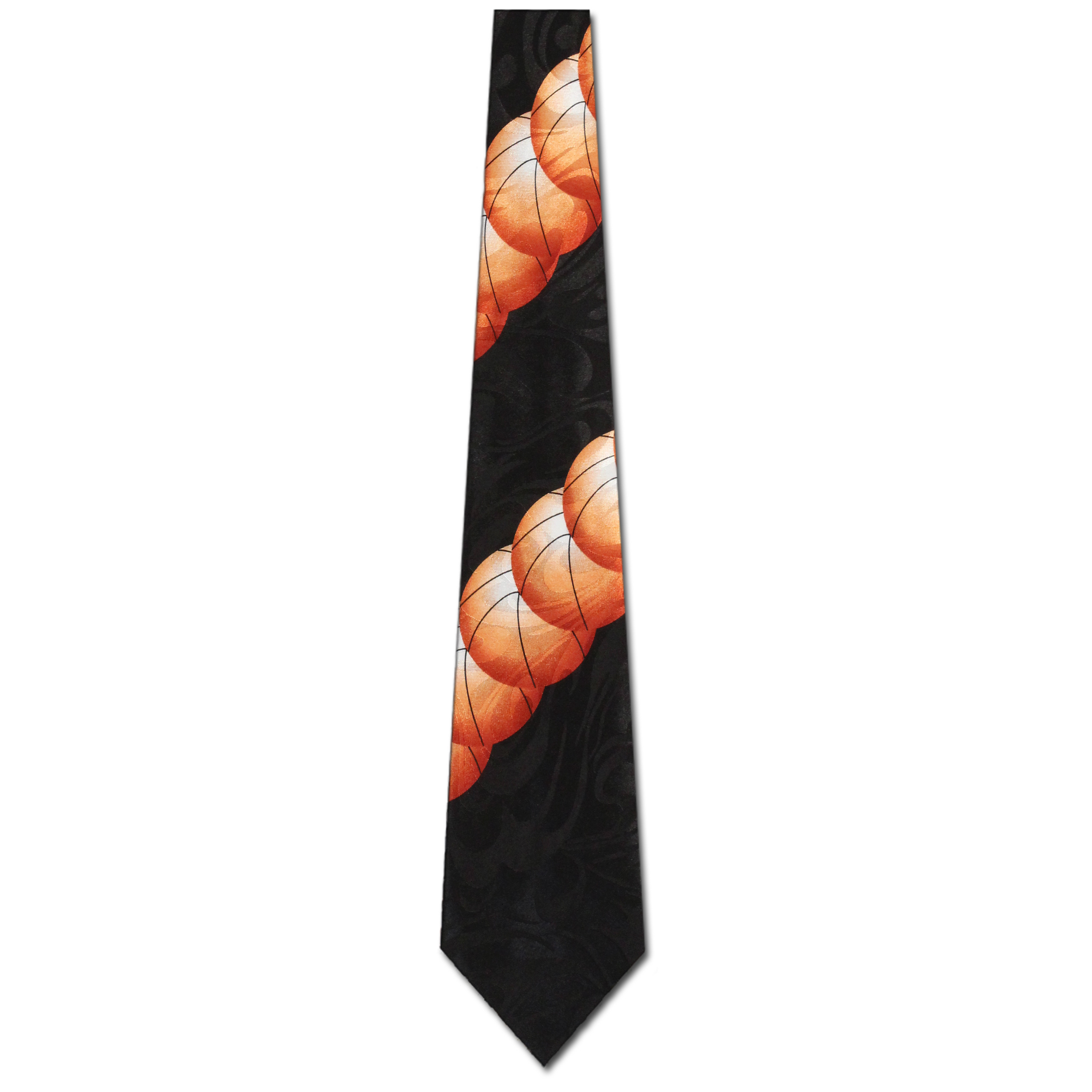 2345-100: Striped Basketball Tie Basketballs Neckties by Steven Harris at Abcties.com