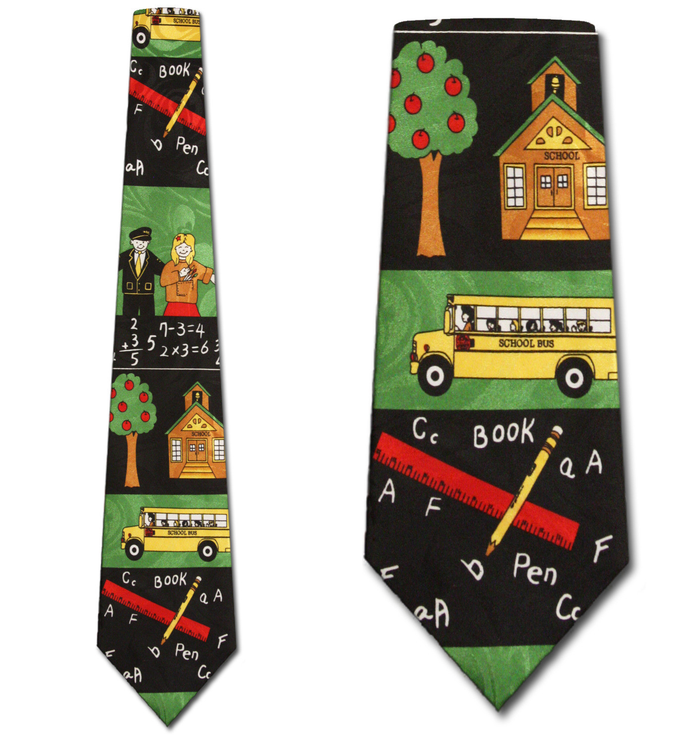 2351-100: Teacher Icon Ties School Education Neckties  by Steven Harris