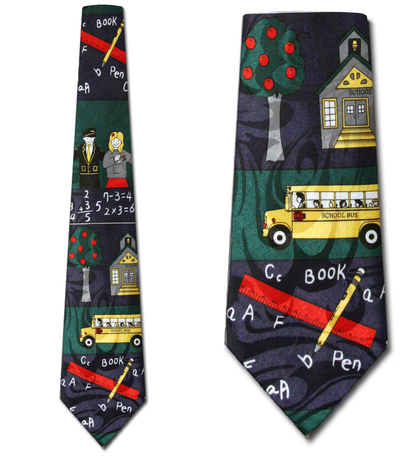 2351-102: Teacher Icon Ties School Education Neckties Navy by Steven Harris