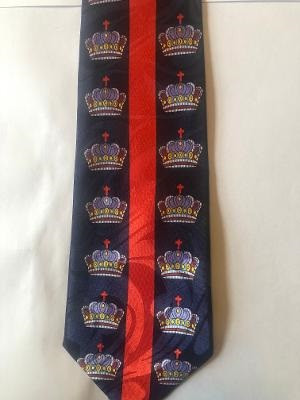2354-100: Crowns Tie Christian Cross Neckties Black by Steven Harris at Abcties.com