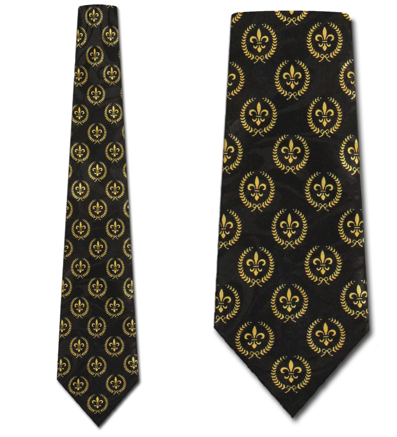 2403-100: Small Fleur De Lis Wreaths Ties New Orleans Neckties by Steven Harris
