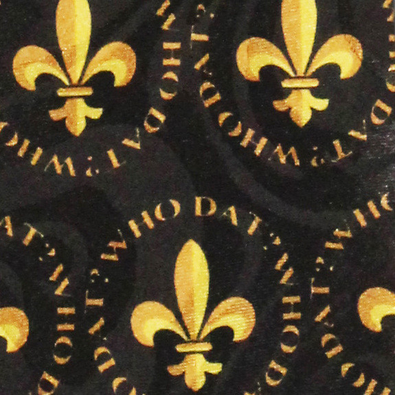 2407-100: New Orleans Fleur De Lis Ties Who Dat Neckties by Steven Harris