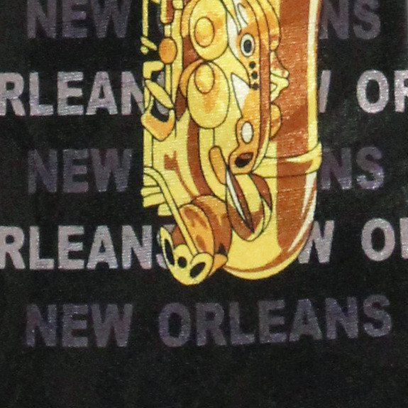 2409-100: New Orleans Saxophone Ties NOLA Music Jazz Neckties Black by Steven Harris