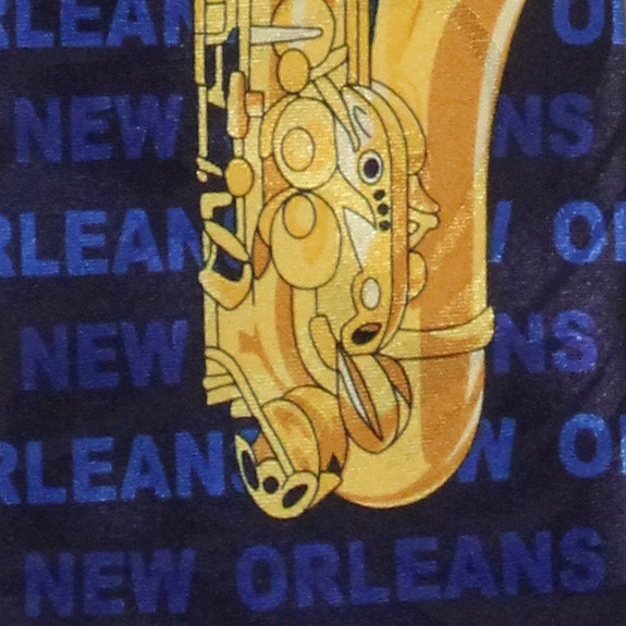 2409-102: New Orleans Saxophone Ties NOLA Music Jazz Neckties Navy by Steven Harris