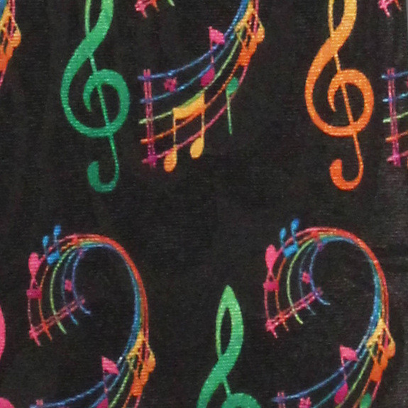 2410-100: Rainbow Clef Music Notes Tie Musical Note Neckties by Steven Harris