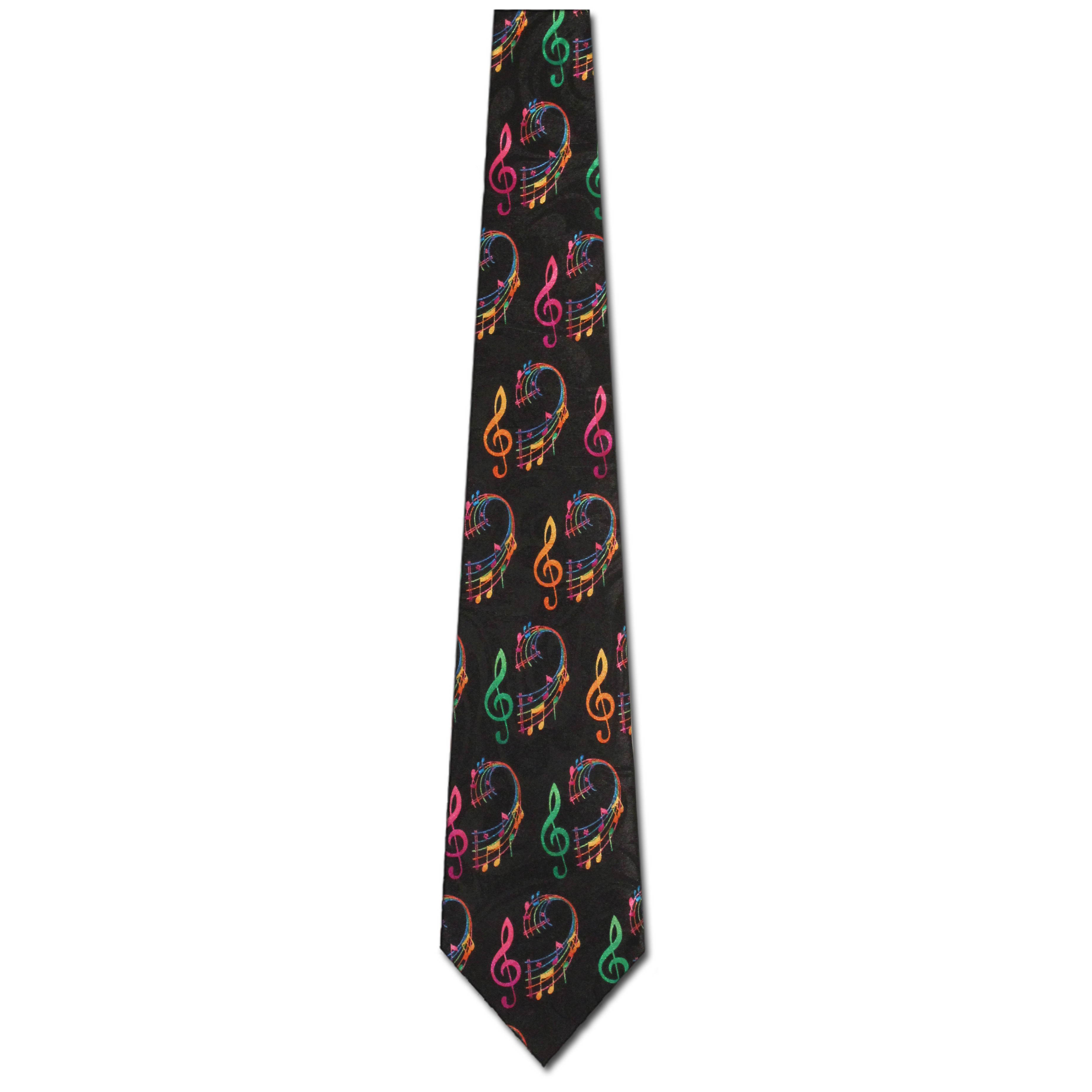 2410-100: Rainbow Clef Music Notes Tie Musical Note Neckties by Steven Harris at Abcties.com