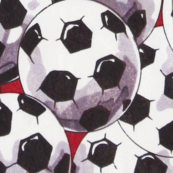 242-102: Soccer Ties Red Balls Allover Necktie by Steven Harris