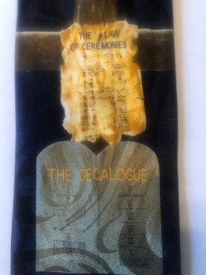 2426-100: The Decalogue Tie Ten Commandments Law of Ceremonies Neckties Black by Steven Harris at Abcties.com