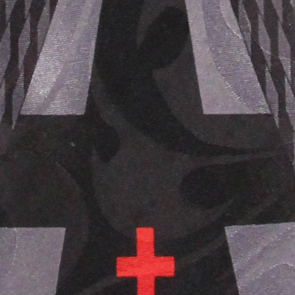 2430-100: Church Crosses Necktie Geometric Inspirational Ties Black by Steven Harris at Abcties.com
