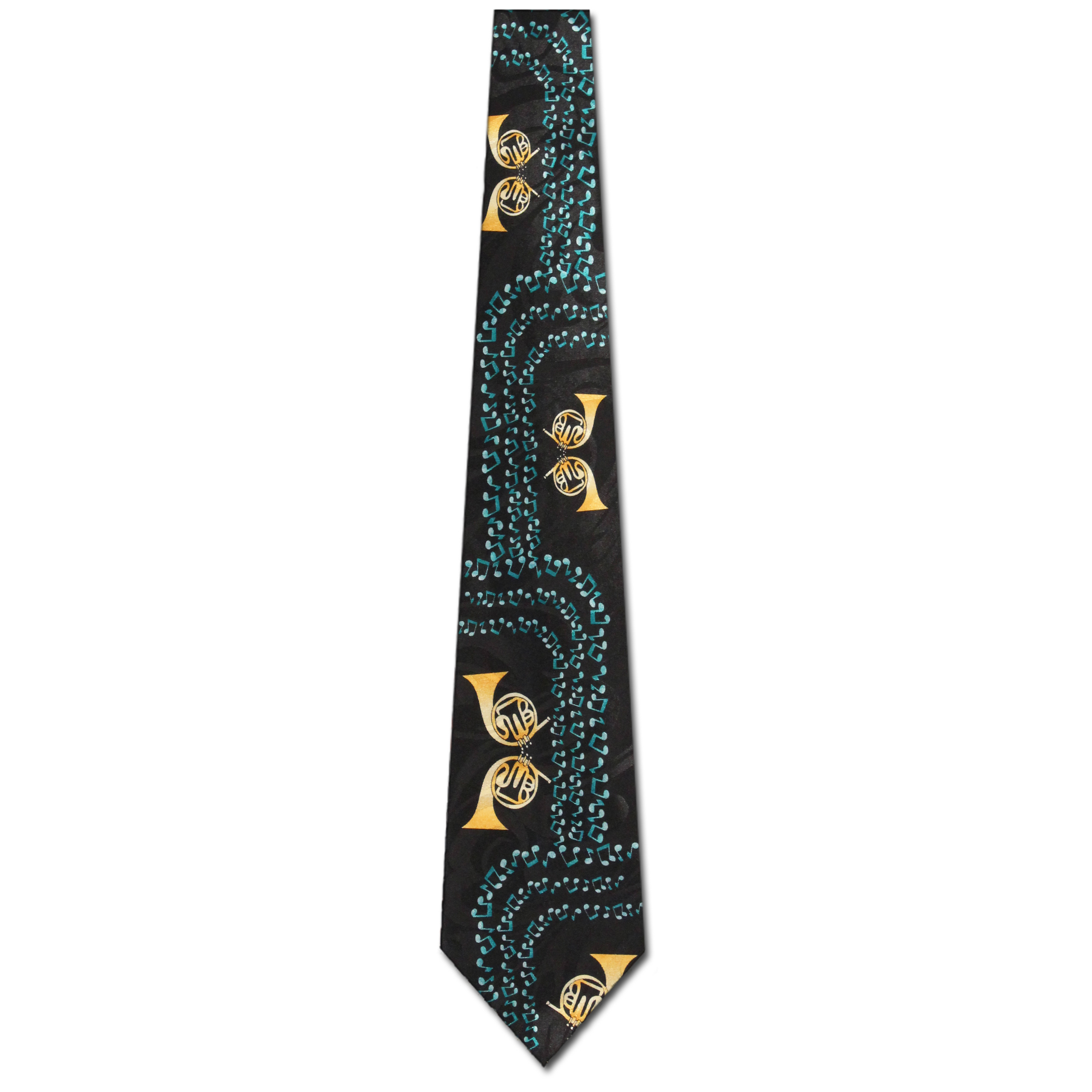 2431-100: French Horn Neckties Music Notes Tie by Steven Harris at Abcties.com