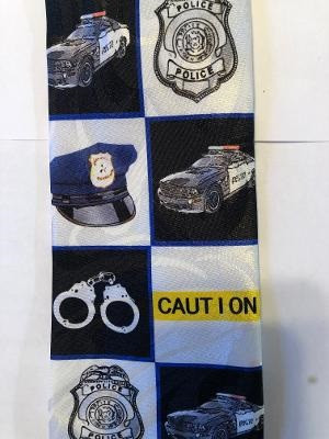 2445-100: Police Ties Law Enforcement Handcuffs Badges Neckties by Steven Harris