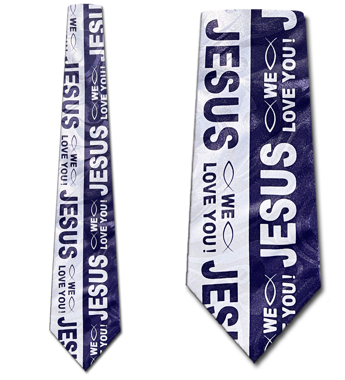2449-102: We Love You Ties Jesus Neckties Navy by Steven Harris at Abcties.com