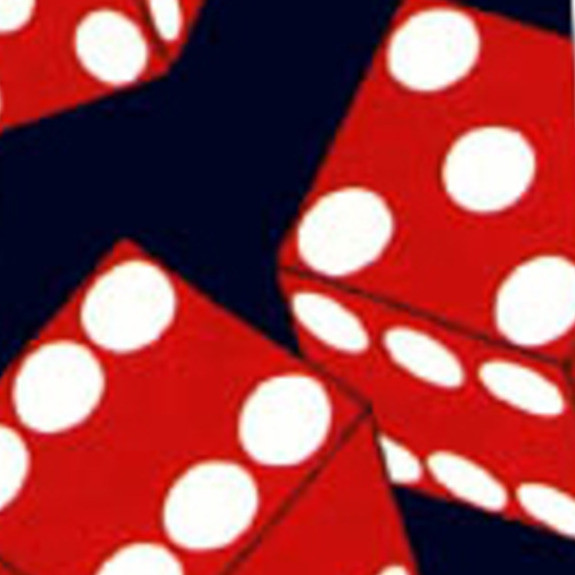 246-100: Dice Ties Allover Rolling Die Neckties Navy by Steven Harris