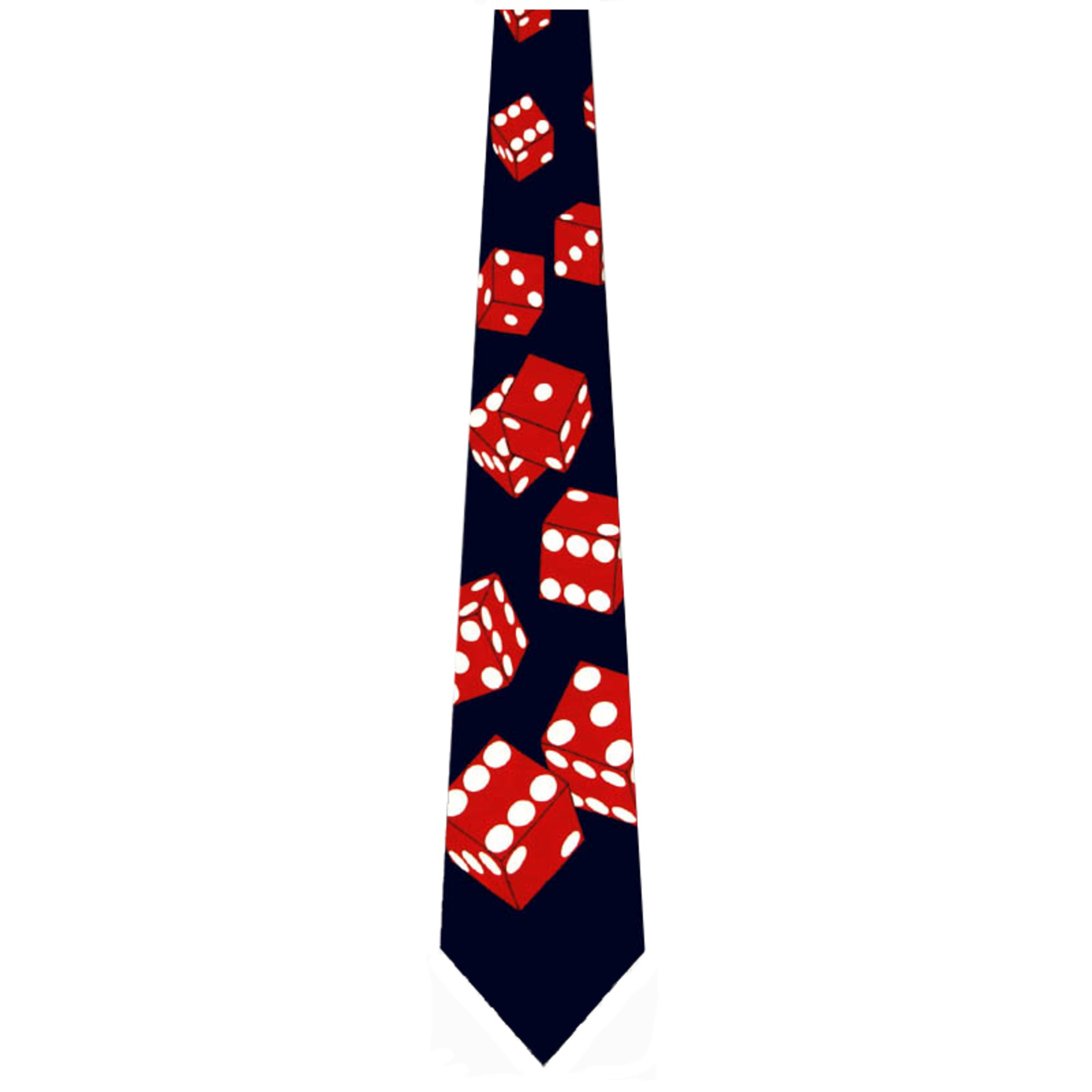 246-100: Dice Ties Allover Rolling Die Neckties Navy by Steven Harris at Abcties.com