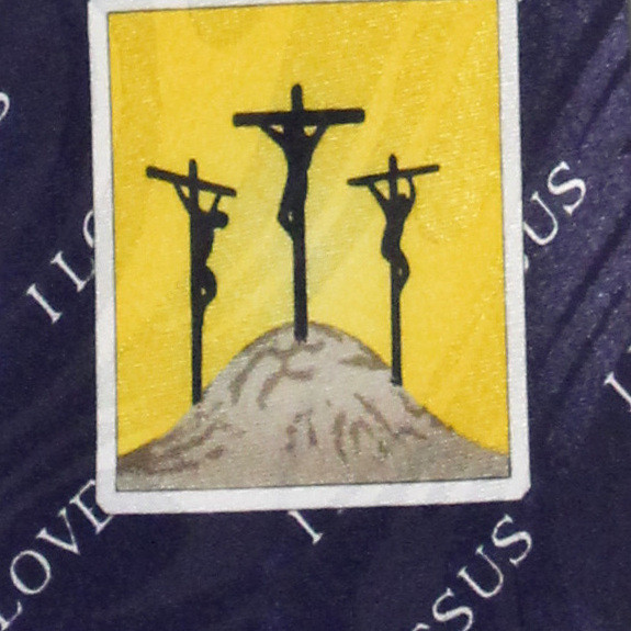 2460-102: I love Jesus Crosses Ties Block Religious Neckties Navy by Steven Harris at Abcties.com