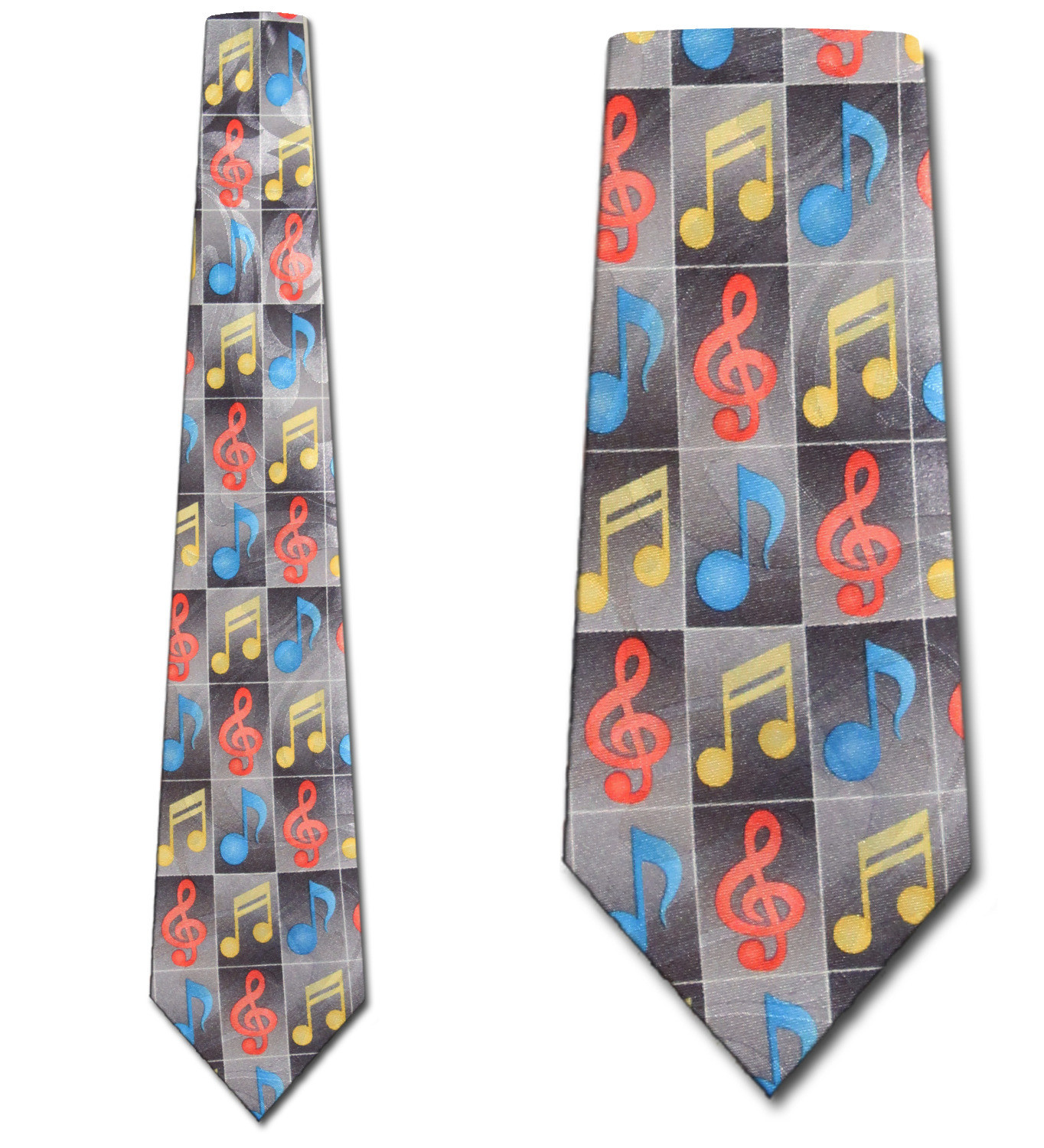 2465-100: Rainbow Checkered Notes Tie Music Note Neckties by Steven Harris at Abcties.com
