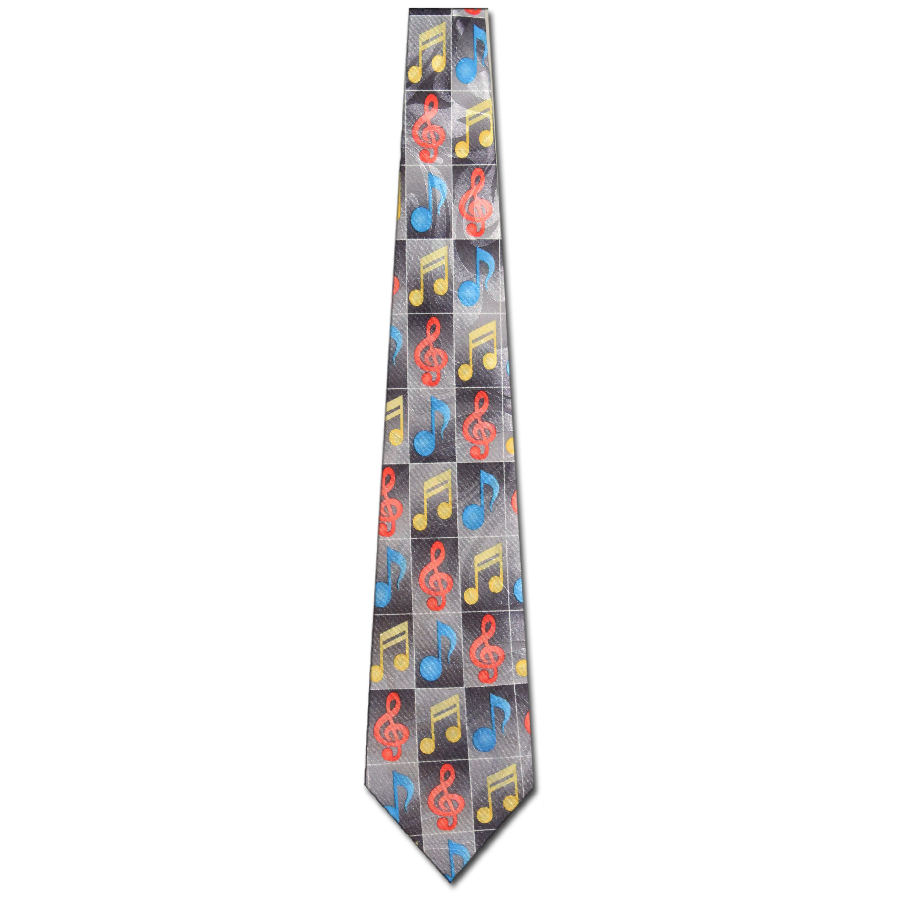 2465-100: Rainbow Checkered Notes Tie Music Note Neckties by Steven Harris at Abcties.com