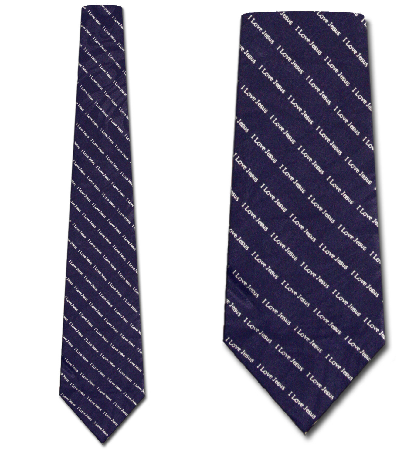 2469-102: I love Jesus Ties Mini Stripe Neckties Navy by Steven Harris at Abcties.com
