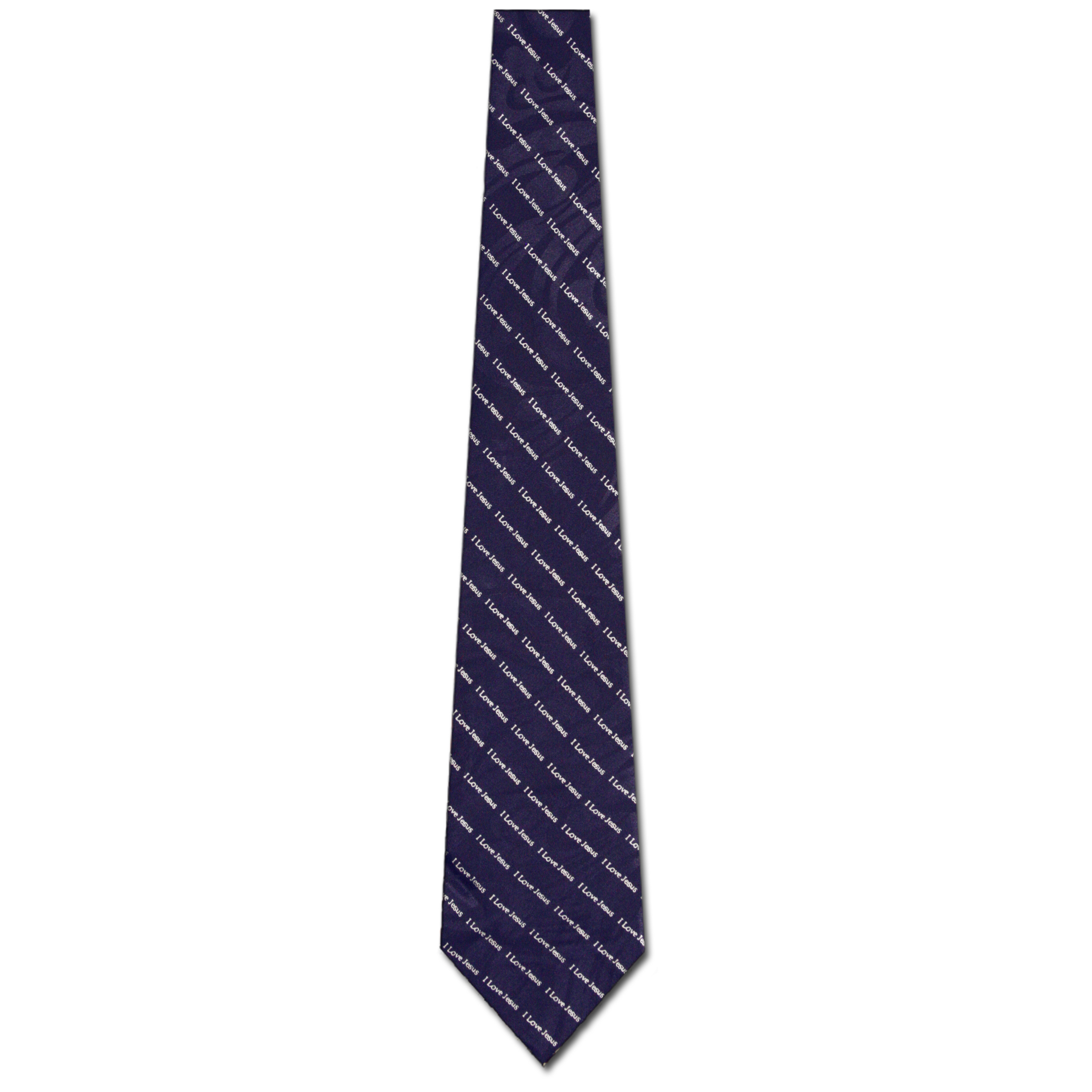 2469-102: I love Jesus Ties Mini Stripe Neckties Navy by Steven Harris at Abcties.com