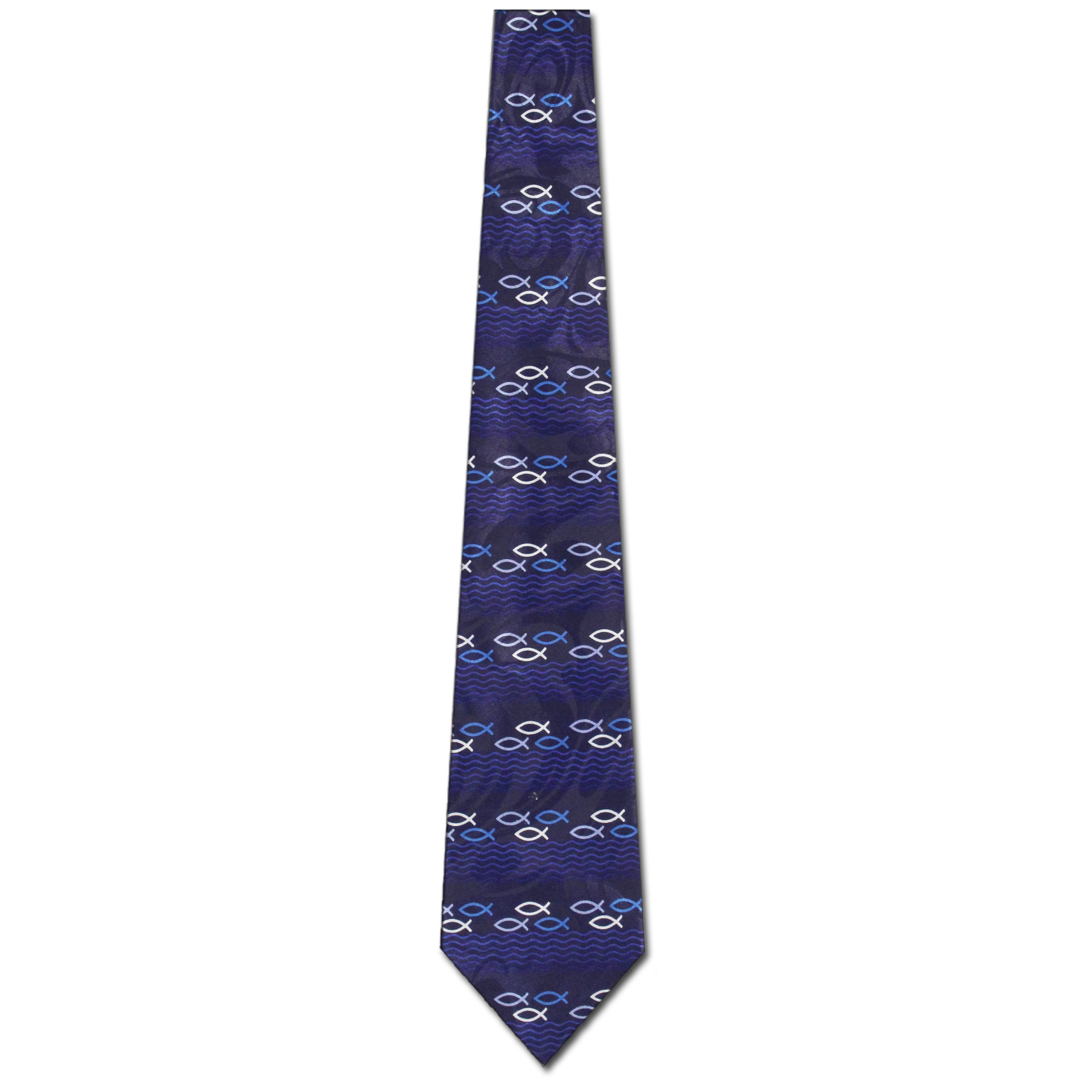 2470-102: Fish out of water Necktie Christian Neckties Navy by Steven Harris at Abcties.com