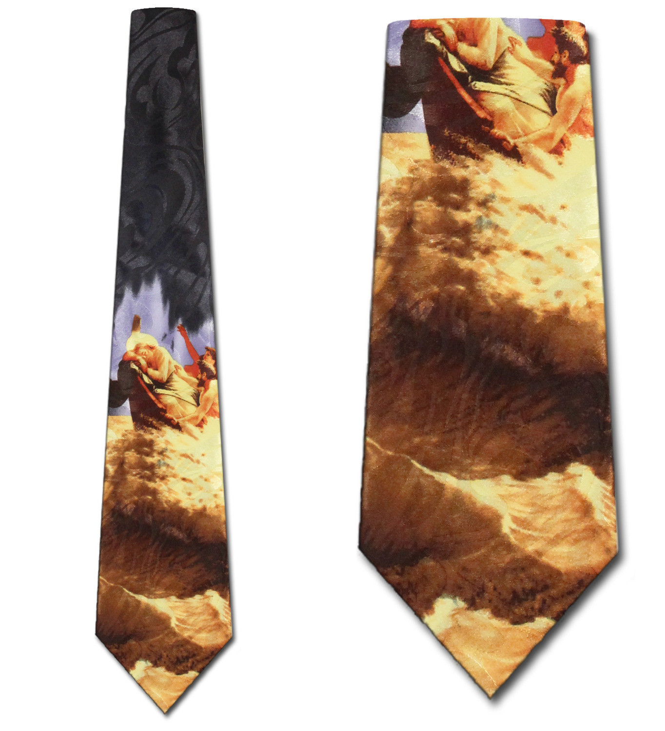 2472-100: Christ Asleep in his Boat Neckties Calming the Storm Ties Black by Steven Harris at Abcties.com