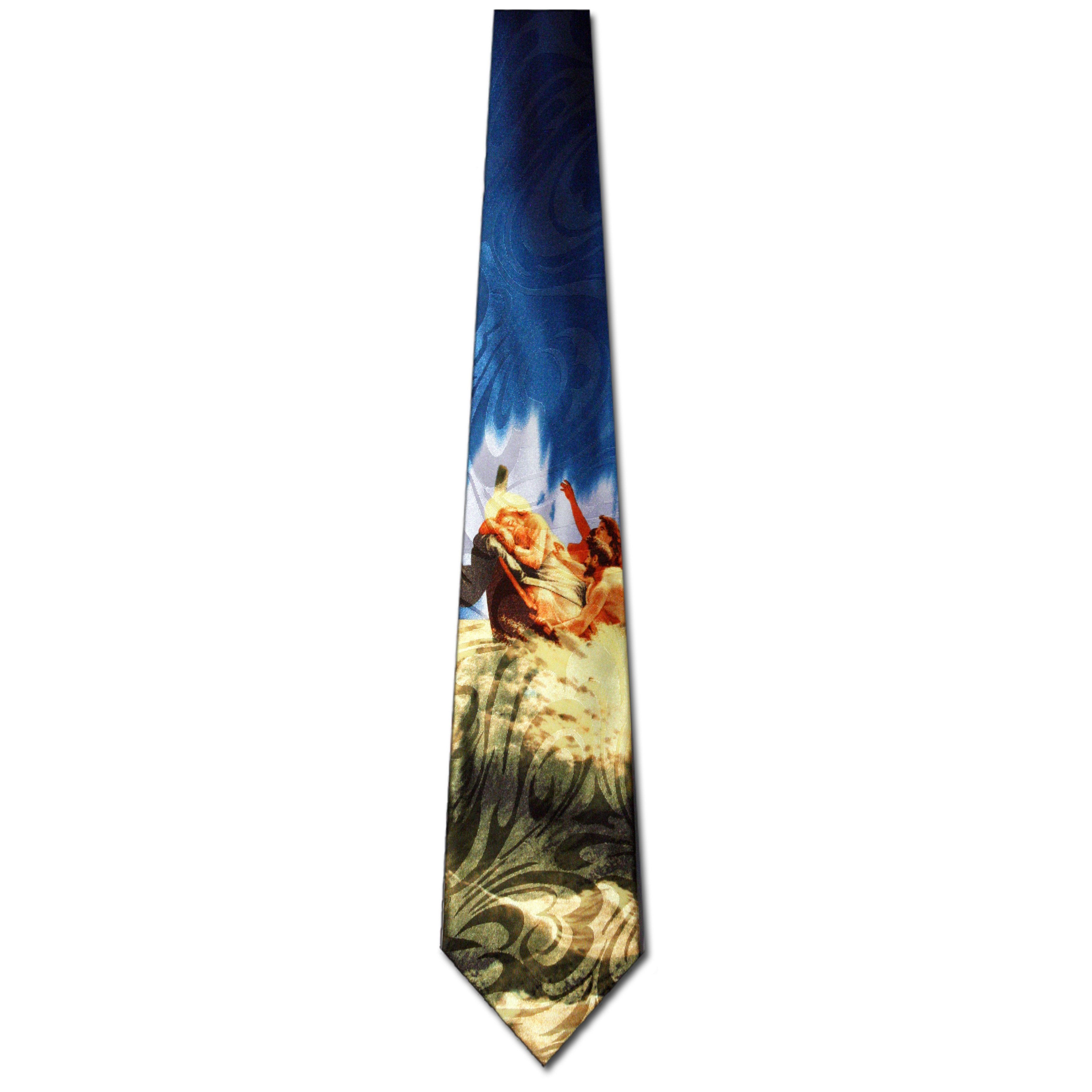 2472-102: Christ Asleep in his Boat Neckties Calming the Storm Ties Navy by Steven Harris at Abcties.com