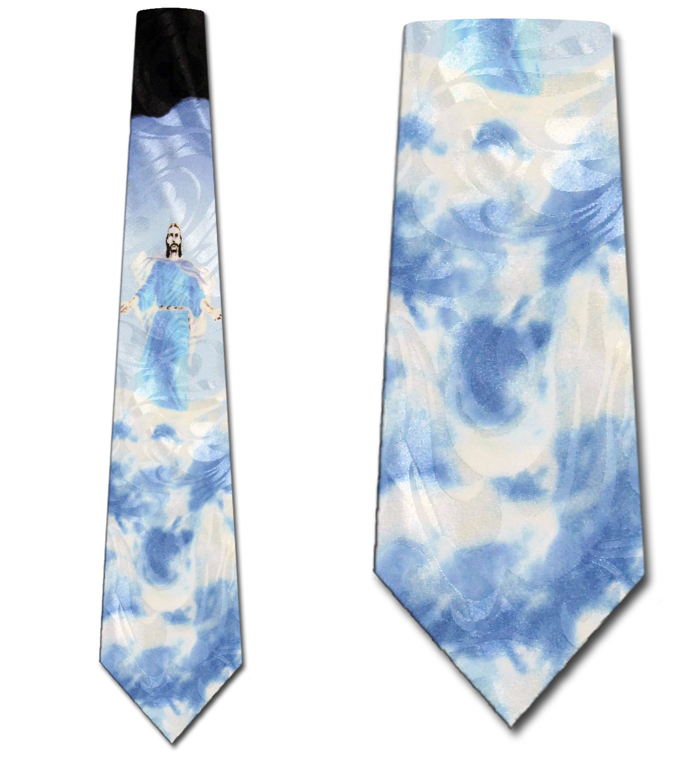 2479-100: Jesus in Heaven Ties Inspirational Neckties Black by Steven Harris at Abcties.com