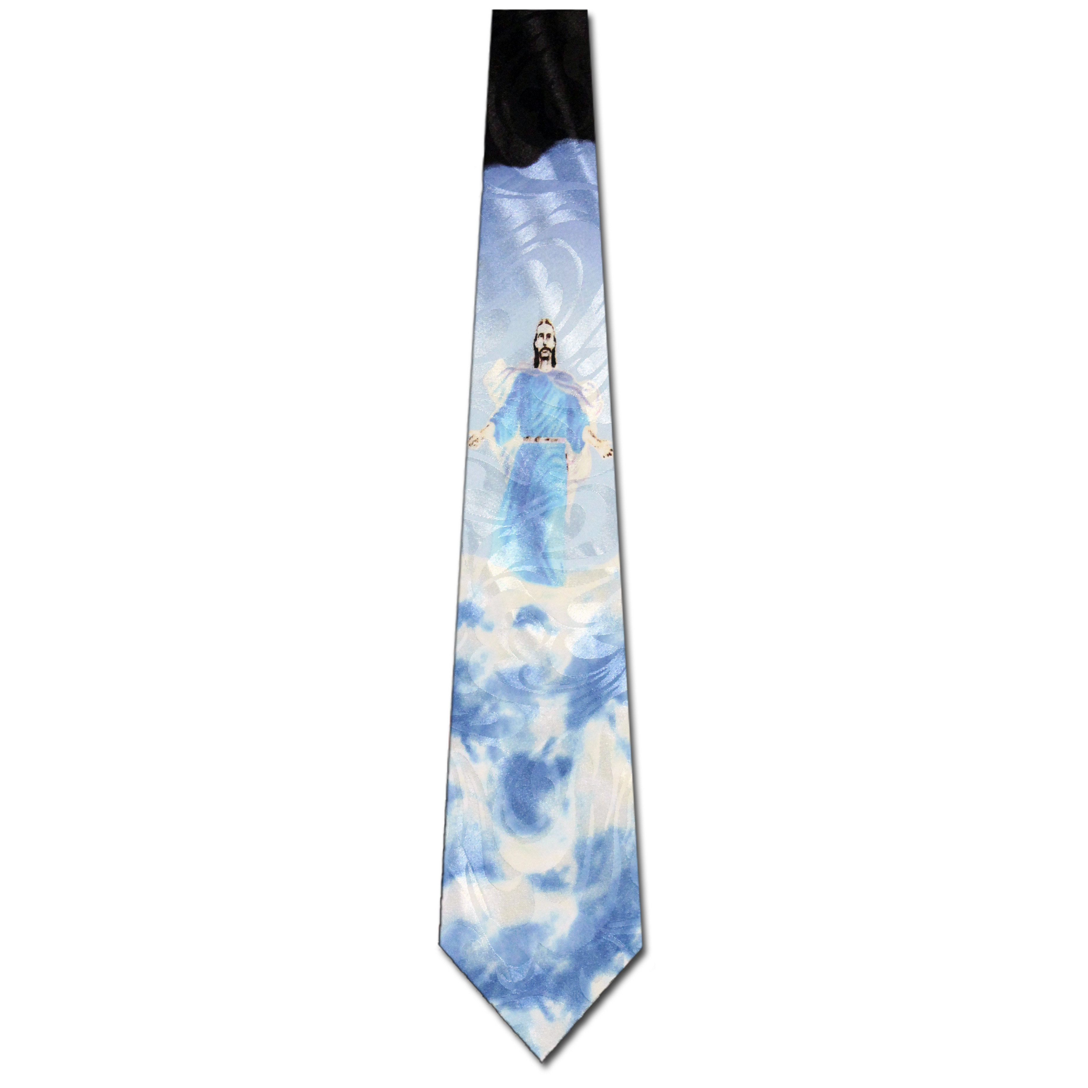 2479-100: Jesus in Heaven Ties Inspirational Neckties Black by Steven Harris at Abcties.com