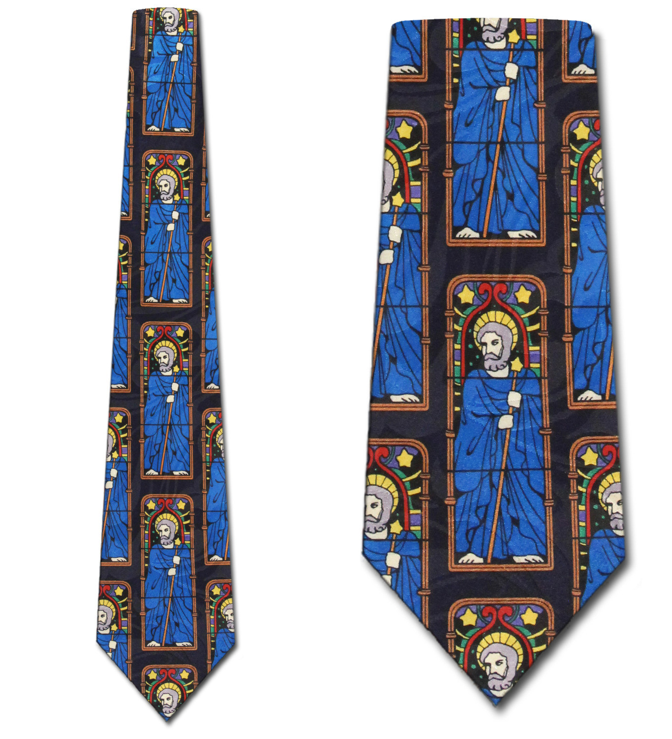 2480-100: Stained Glass Ties Religious Icon Neckties Black by Steven Harris at Abcties.com