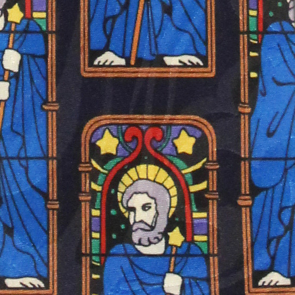 2480-100: Stained Glass Ties Religious Icon Neckties Black by Steven Harris at Abcties.com