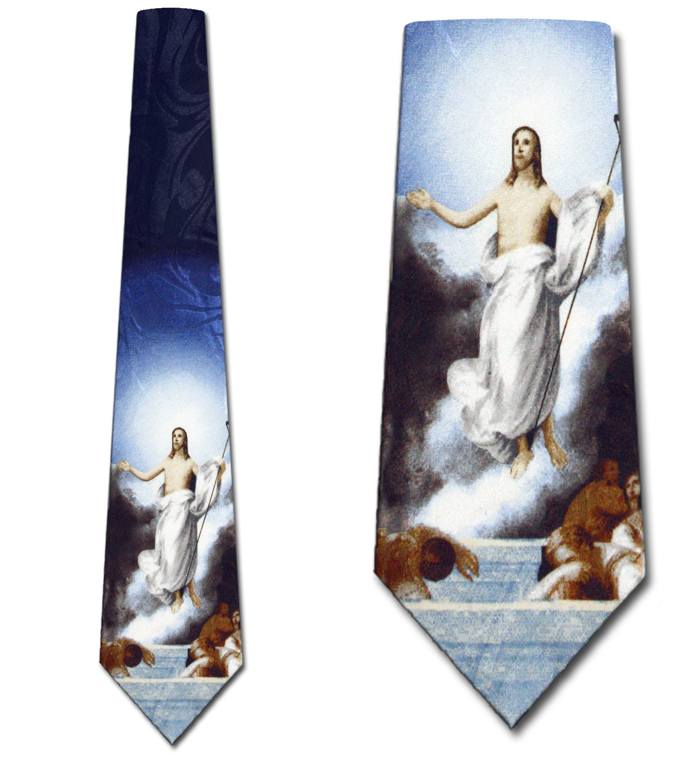 2481-100: Floating on Water Ties Jesus Walk Neckties Black by Steven Harris at Abcties.com