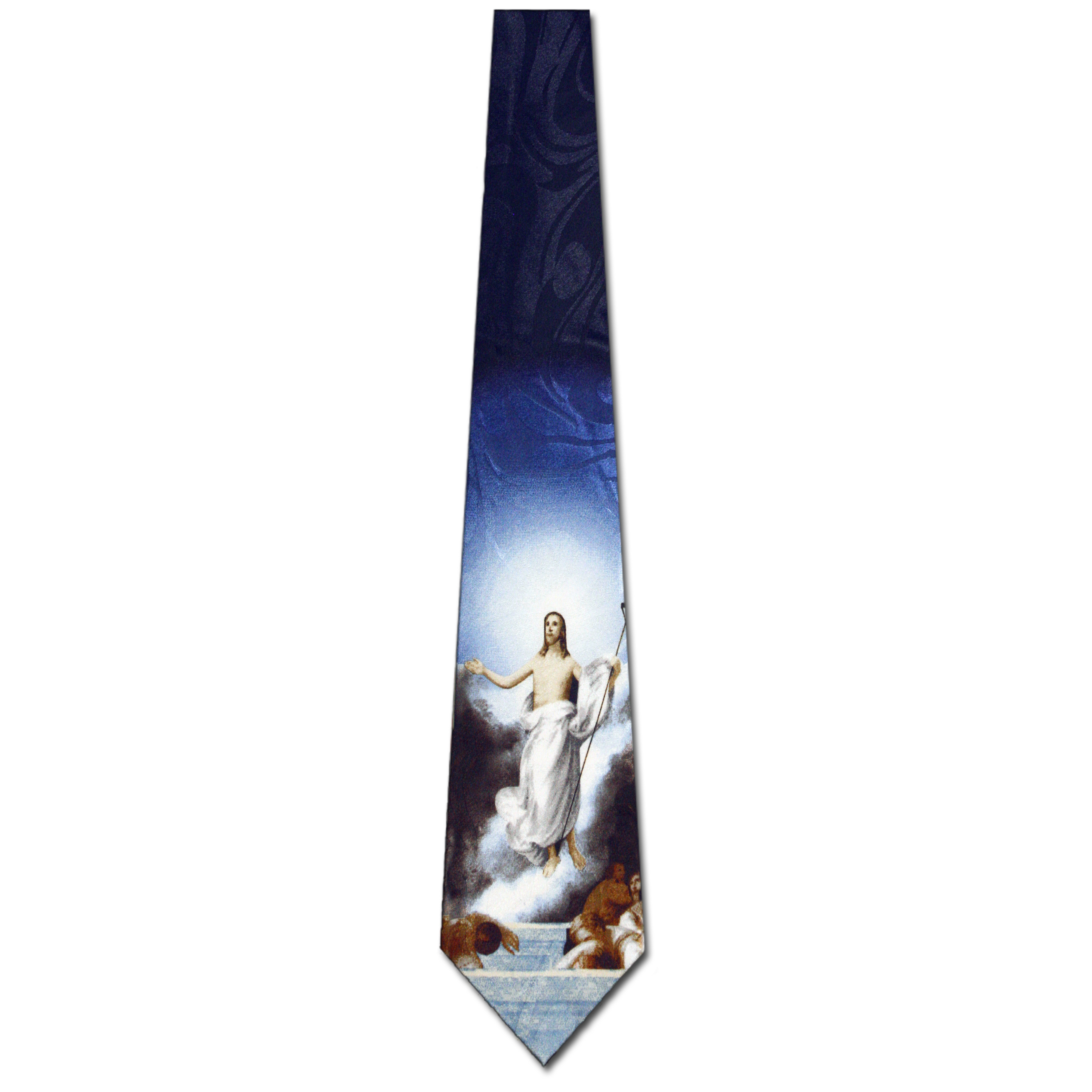 2481-100: Floating on Water Ties Jesus Walk Neckties Black by Steven Harris at Abcties.com