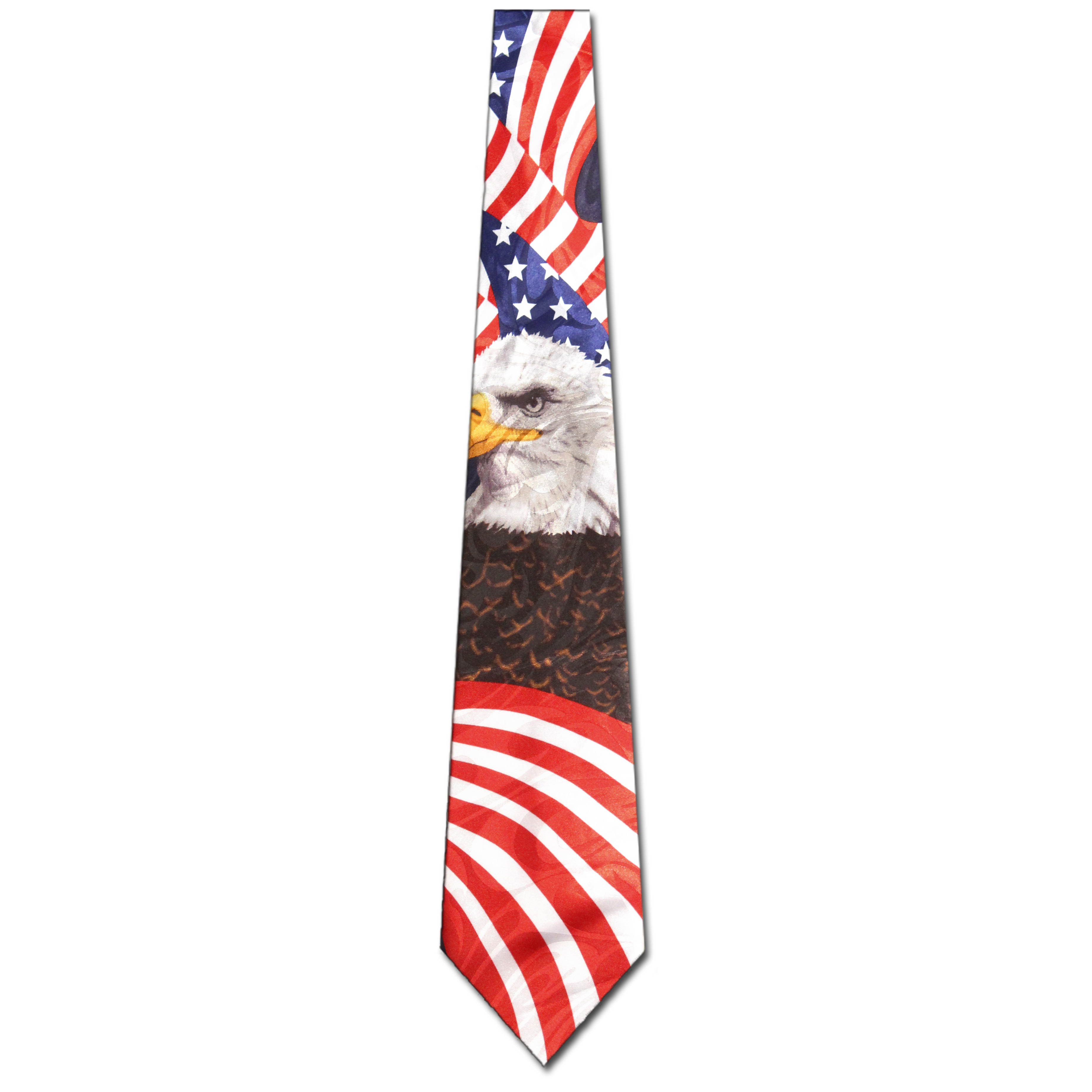 2487-100: Bald Eagle Flag Ties American America USA Neckties by Steven Harris at Abcties.com