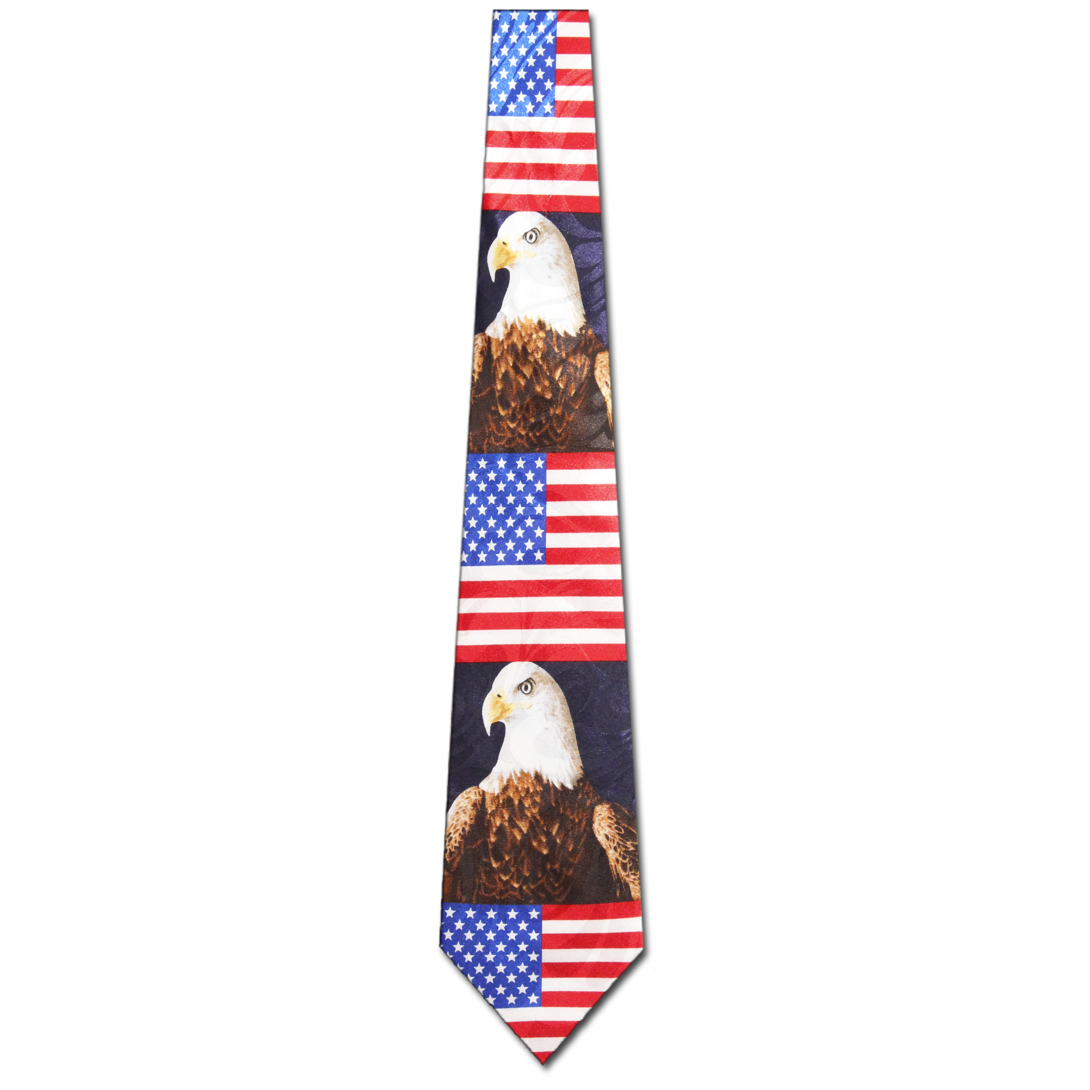 2488-100: Flag and Eagles Tie Patriotic Flags Neckties by Steven Harris at Abcties.com