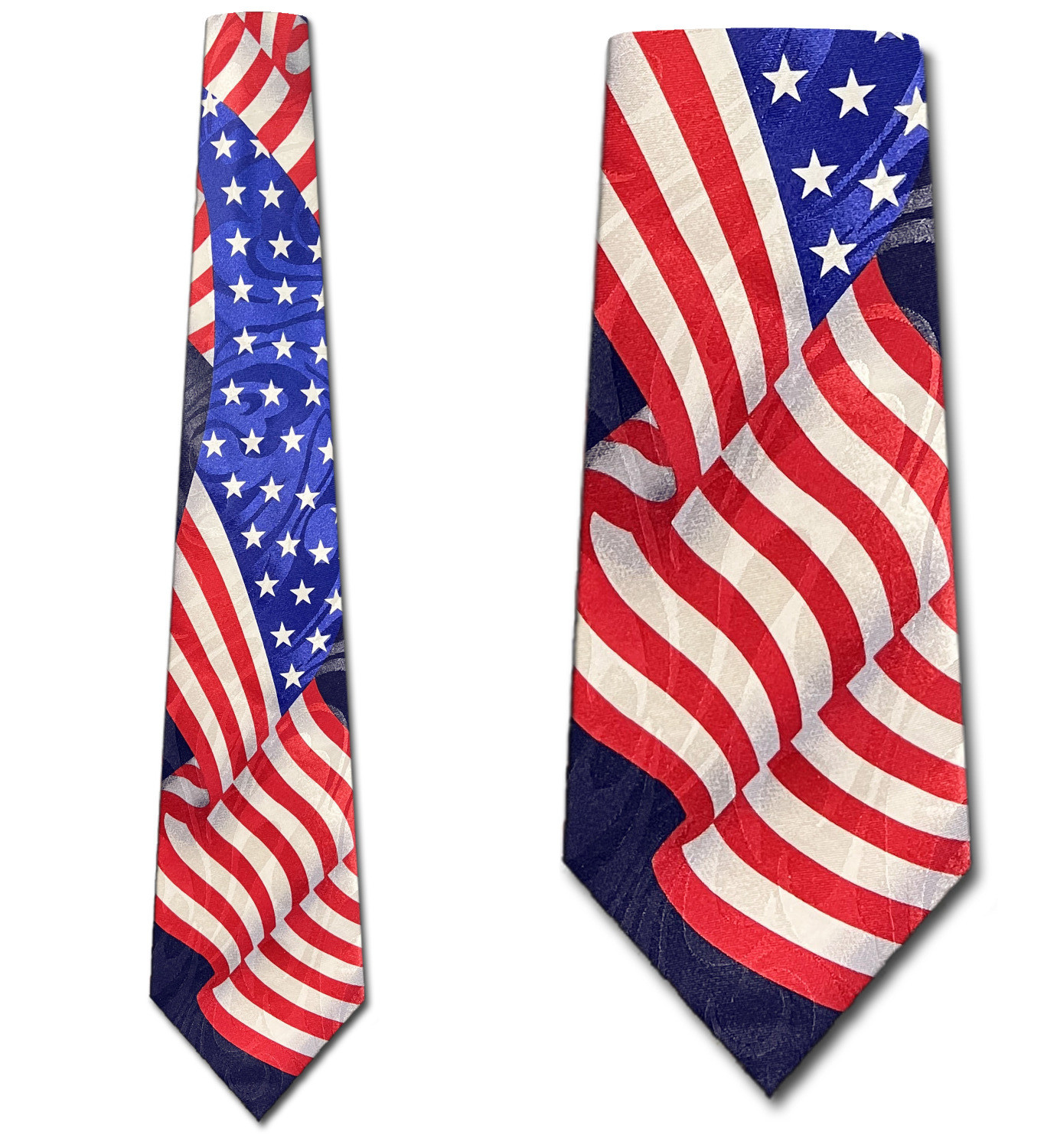 2490-100: Solo Waving Flag Tie American Flag Neckties by Steven Harris