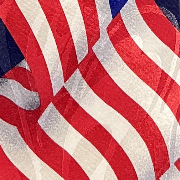 2490-100: Solo Waving Flag Tie American Flag Neckties by Steven Harris